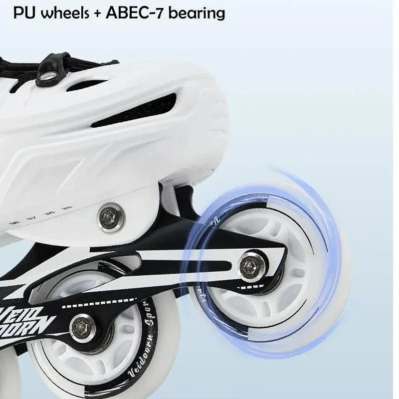 Adjustable Inline Skates for Kids and Adults Full Lights Up PU Wheel