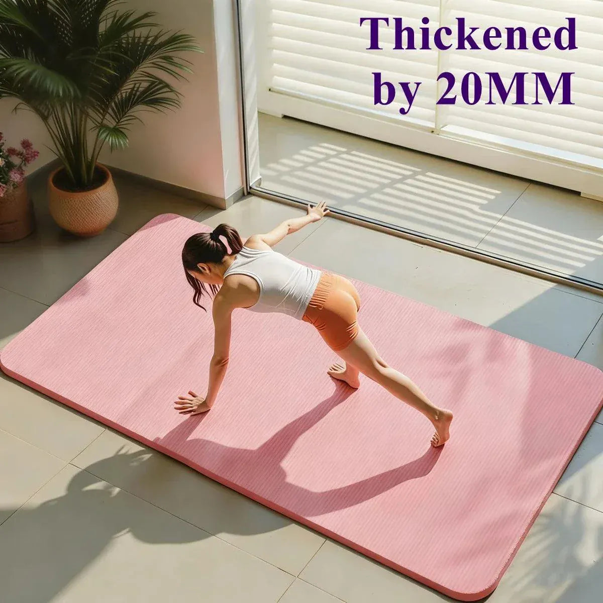 Yoga Mat - 183×60cm Thick Anti-skid Sports Fitness Mat for Exercise