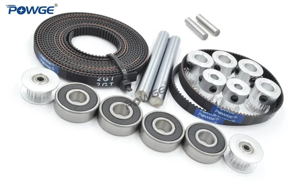 POWGE GT 2GT Timing Belt Pulley kit with bearings for Creality 3D printer models Ender 3/Pro/V2 Pro CR10