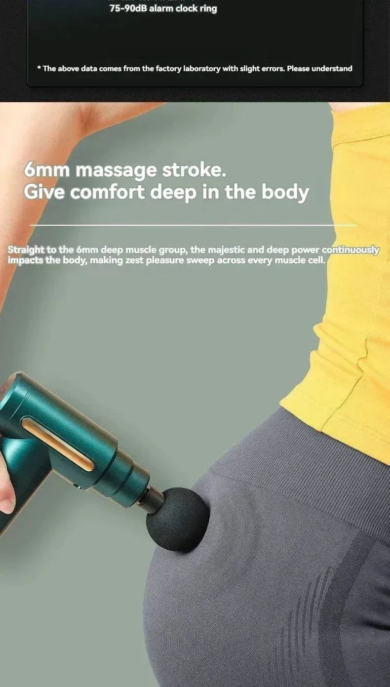 Compact USB Mini Massage Gun for deep tissue muscle relief and fascia therapy