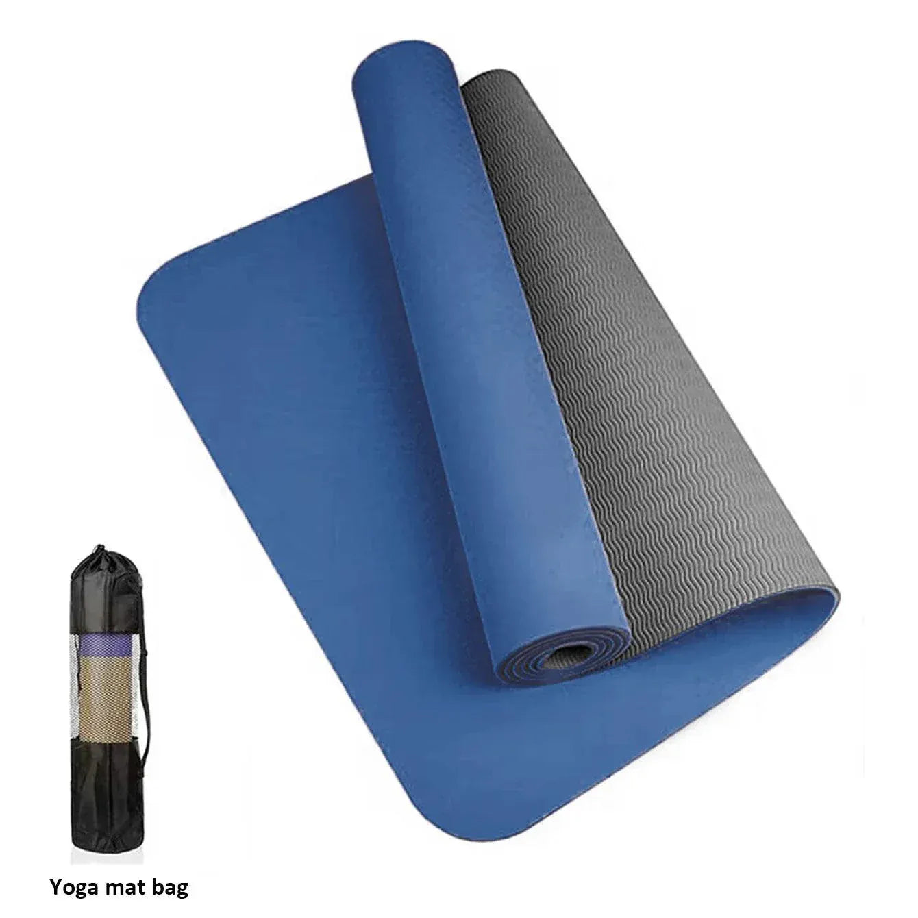 Yoga Mat - Eco Friendly Non Slip Double-Sided Fitness Exercise Mat.