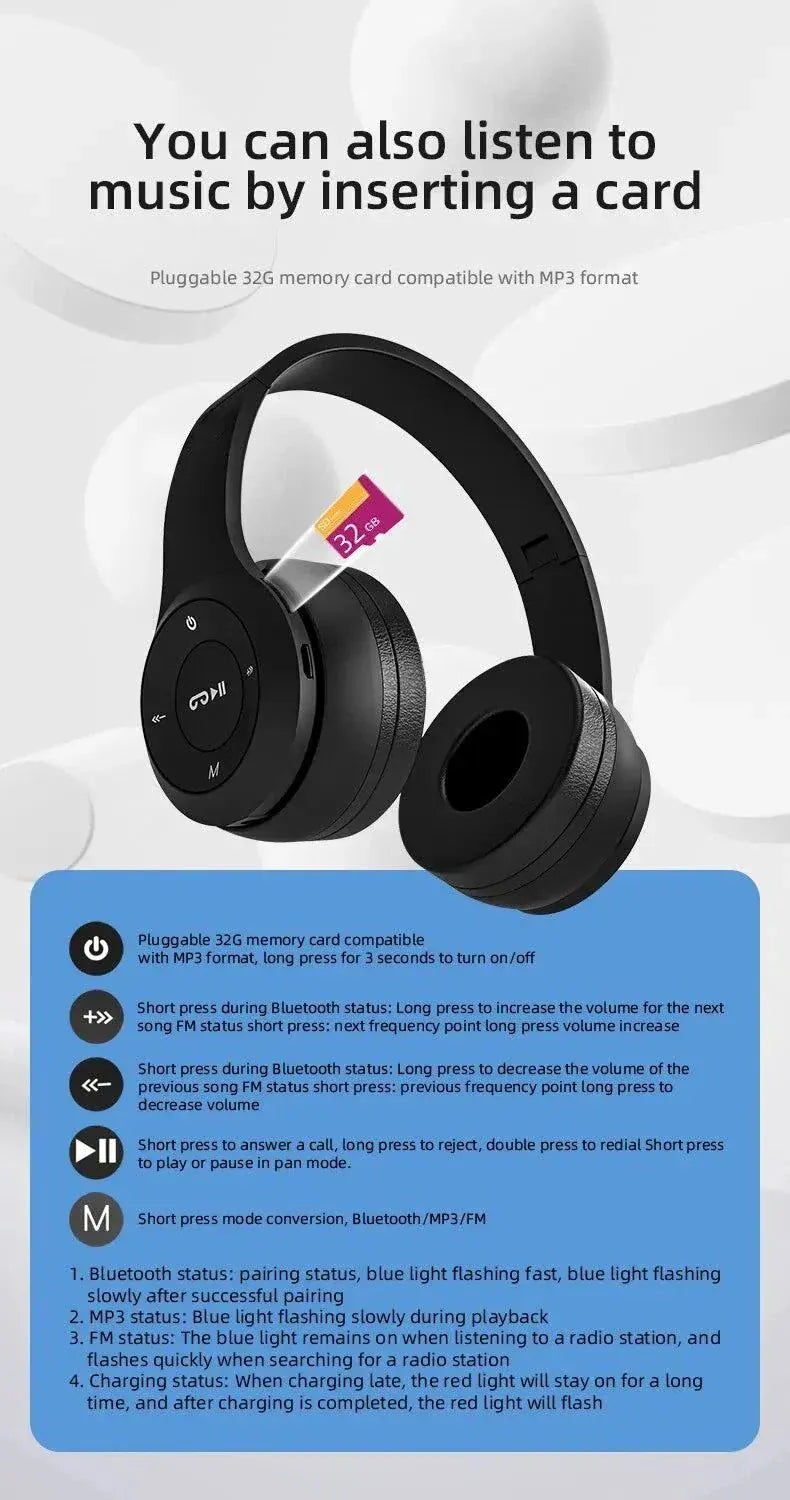 P47 Wireless bluetooth headphone