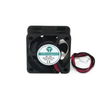 Close-up of a 3D printer cooling fan designed for efficient filament cooling and improved print quality