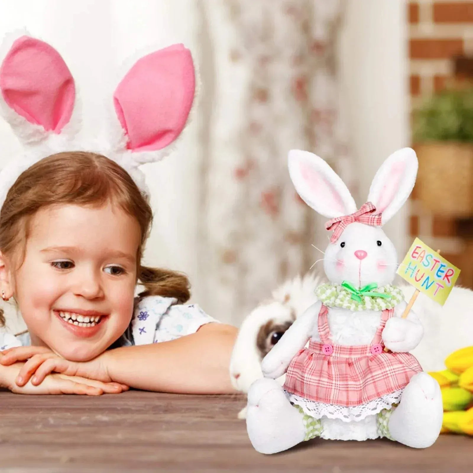 Easter Bunny Decorations - Handmade Swedish Gnome Dolls for Spring.