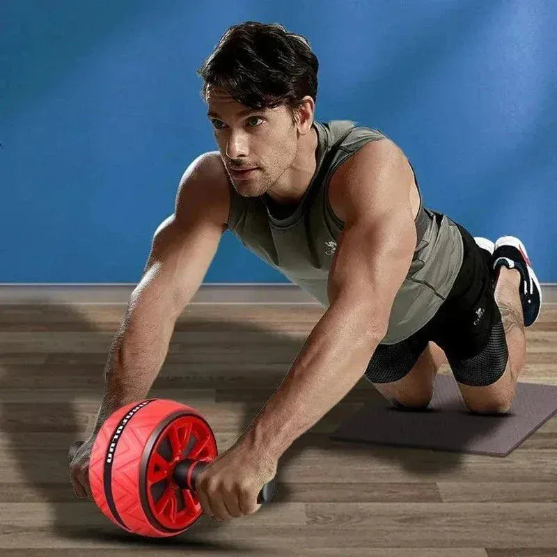 Dual-wheel silent ab roller abdominal wheel for core training and balance