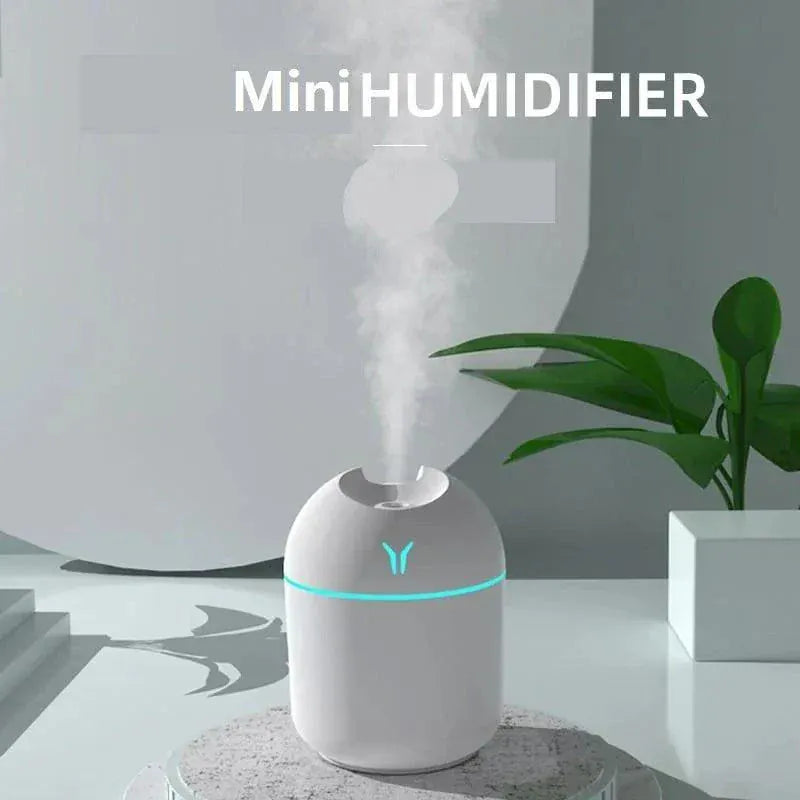 250ML USB Mini Air Humidifier and Diffuser with LED lighting and ultrasonic mist