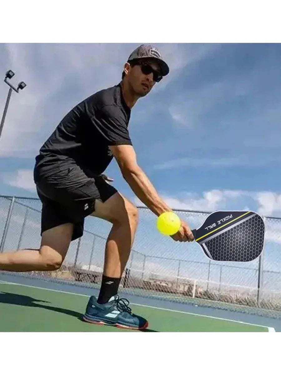 Pickleball Paddles Set of 2, Carbon Fiber Surface (CHS), Polypropylene Honeycomb Core, Anti-Slip Sweat-Absorbing Grip, 4 Pickleb