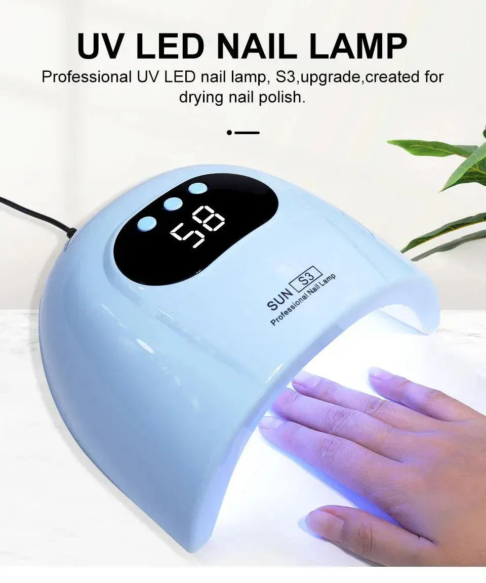 Professional UV LED Nail Lamp with 24 LEDs for fast gel nail curing and drying