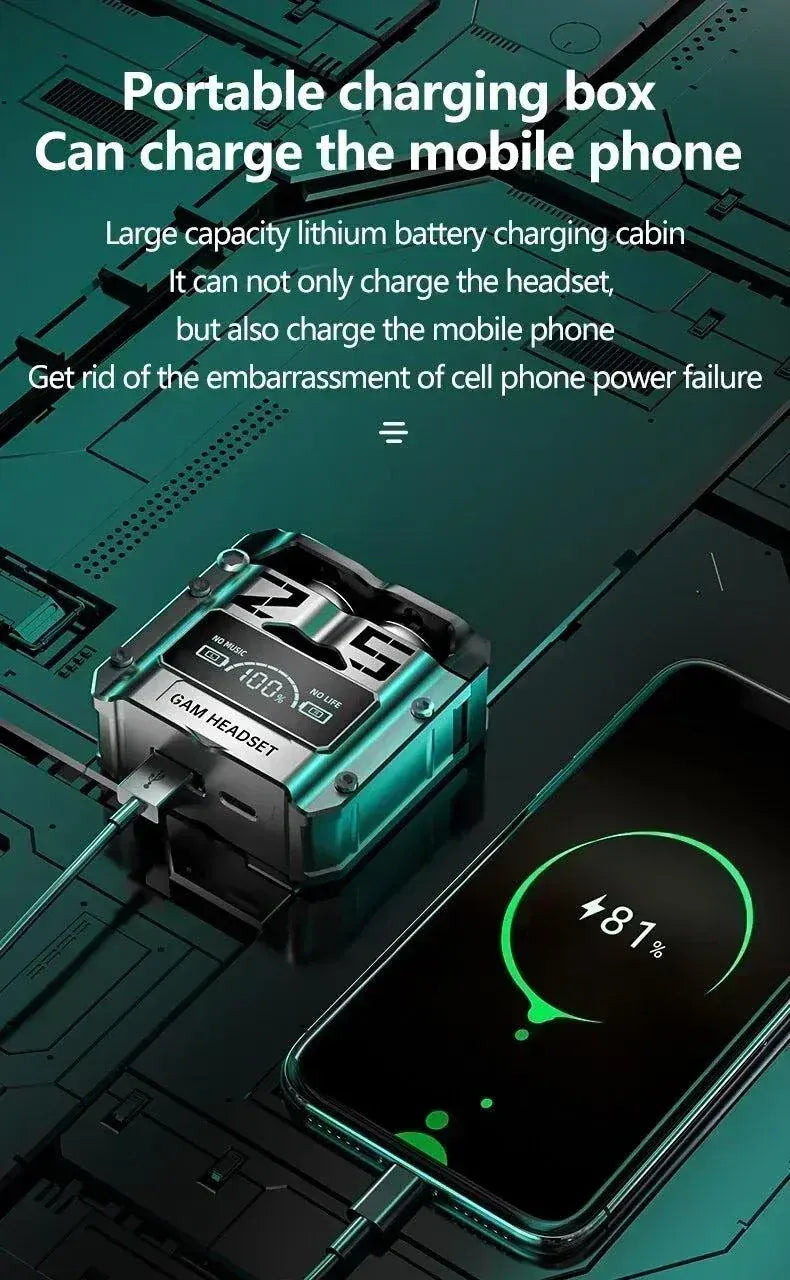 TWS Wireless Headphones Bluetooth earbuds with noise reduction and touch control