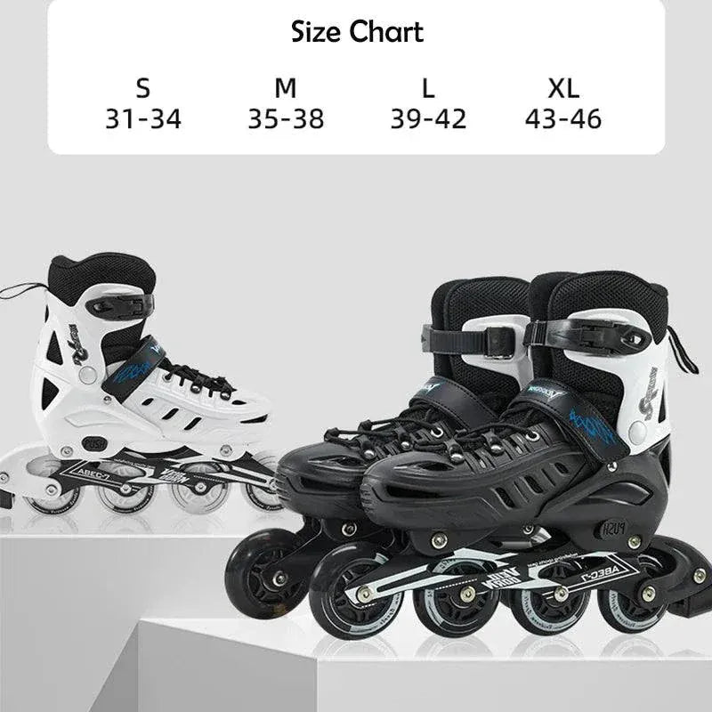 Adjustable Inline Skates for Kids and Adults Full Lights Up PU Wheel