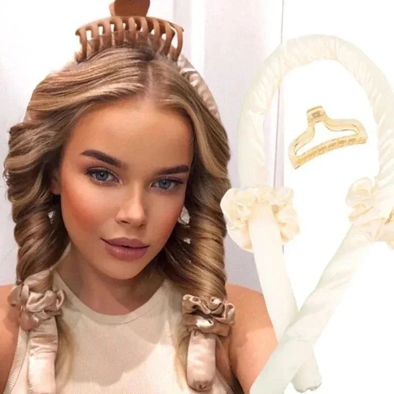 Hair Curler for Big Wave and Lazy Curl Styling -No Heat Foam Iron Tool