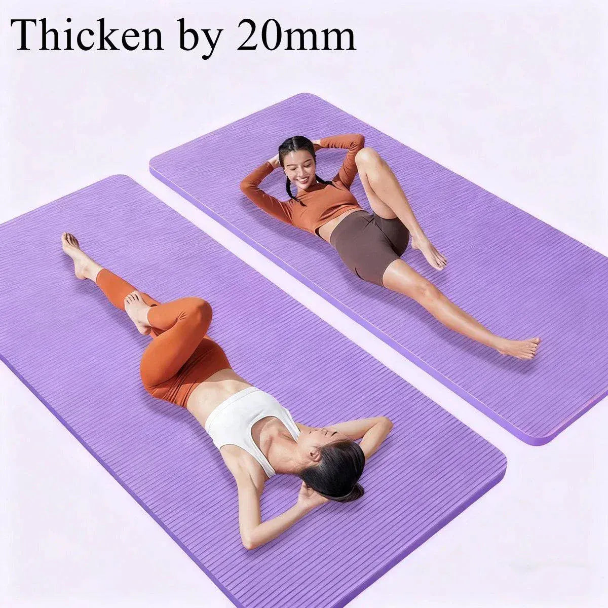 Thick 183x60cm anti-skid yoga mat for exercise and Pilates fitness