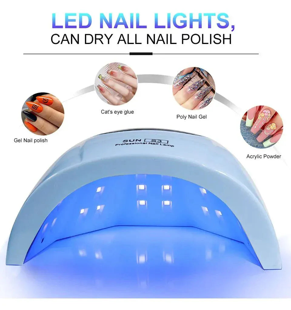 Professional UV LED Nail Lamp with 24 LEDs for fast gel nail curing and salon-quality results