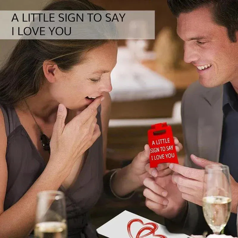 Romantic "I Love You" Valentine gift sign for Valentines Day gifts and home décor