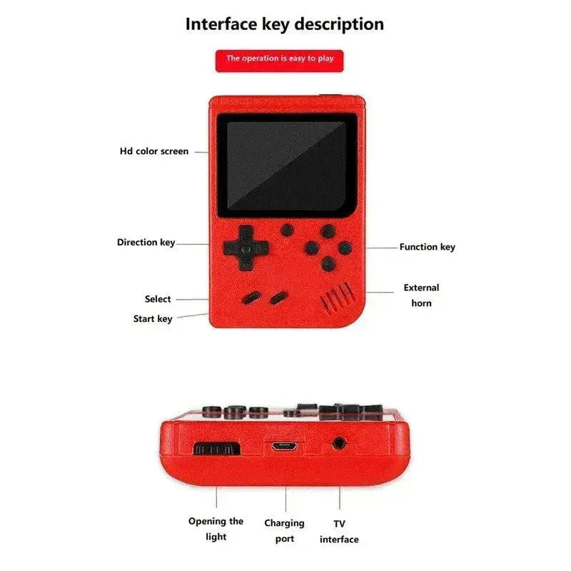 Red Retro Classic Games Children's Handheld Console with 400 Games.