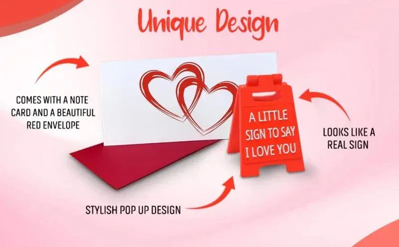 Romantic "I Love You" Valentine gift sign for special occasions and home décor