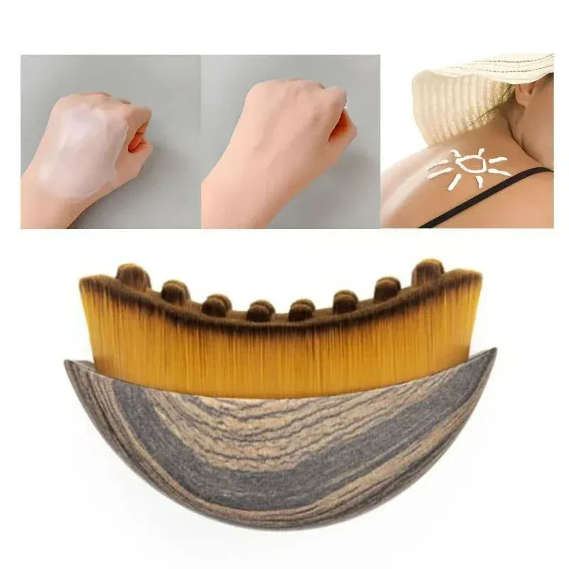Portable dry facial brush with soft bristles for gentle lymphatic massage and face sculpting
