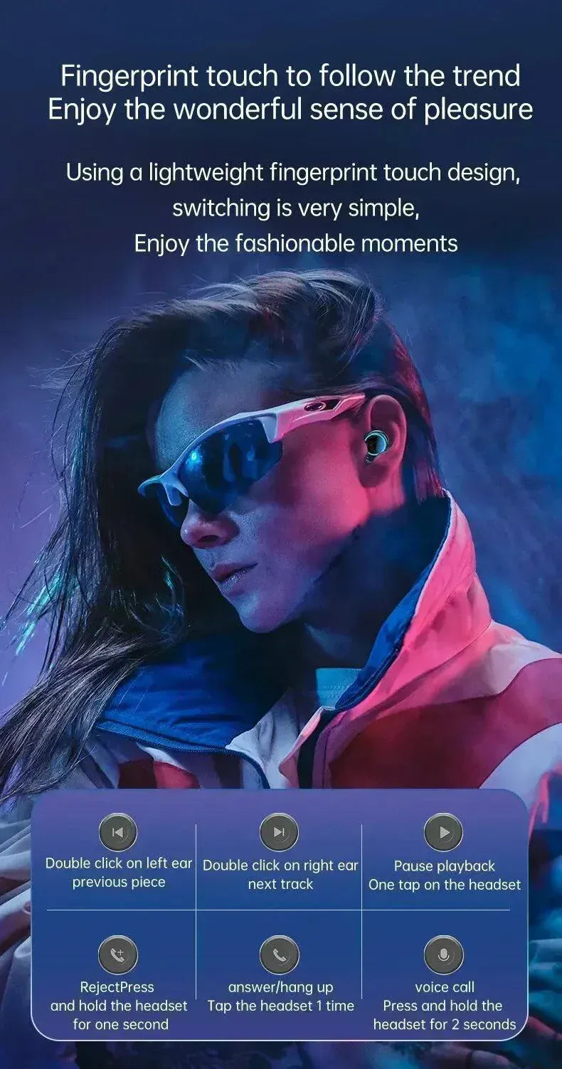 TWS Bluetooth wireless headphones with noise reduction and touch control in charging case