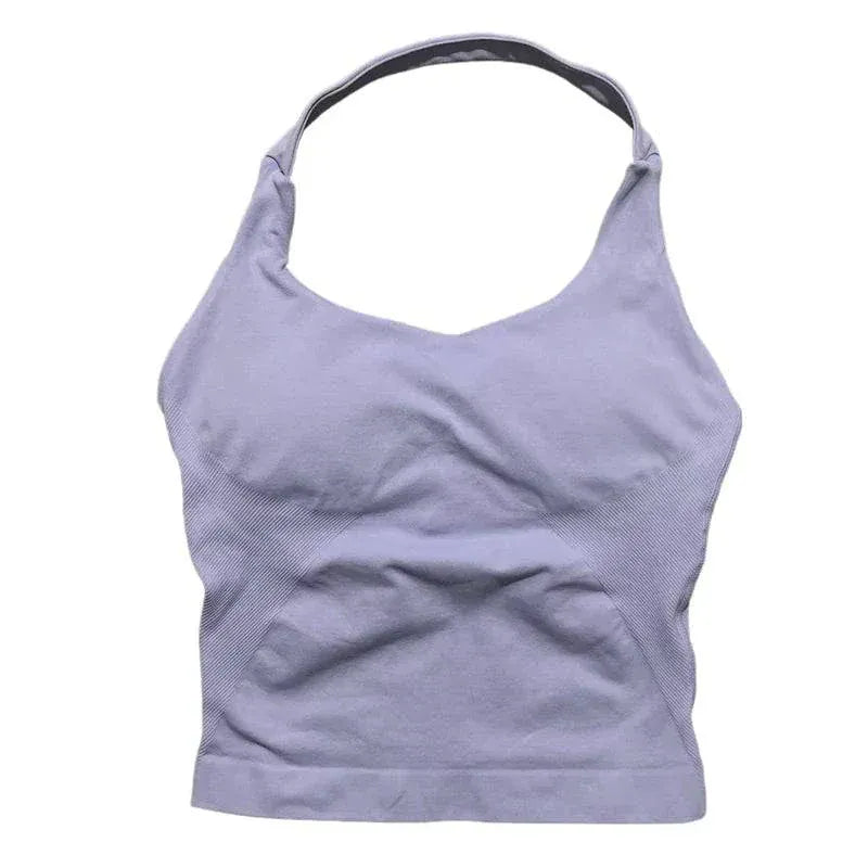 Women sports yoga vest high elastic quick-dry seamless gym top
