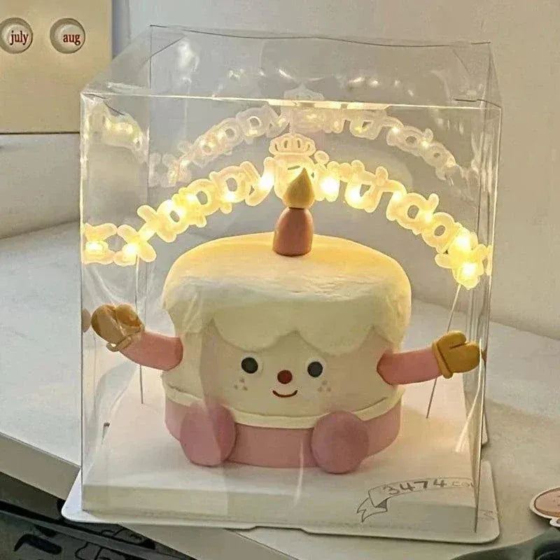 LED Cake Topper- Happy Birthday Cake Light & Wedding Night Light Decor