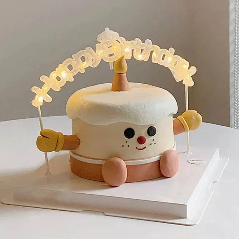 LED Cake Topper- Happy Birthday Cake Light & Wedding Night Light Decor