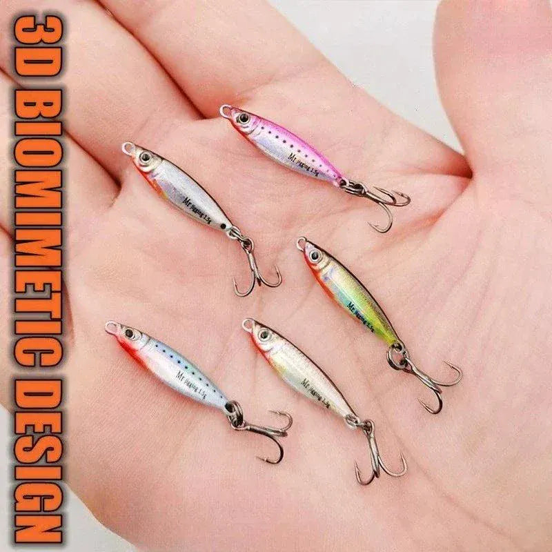 Micro sized iron plate bait metal cast jig spoon fishing lure in various weights