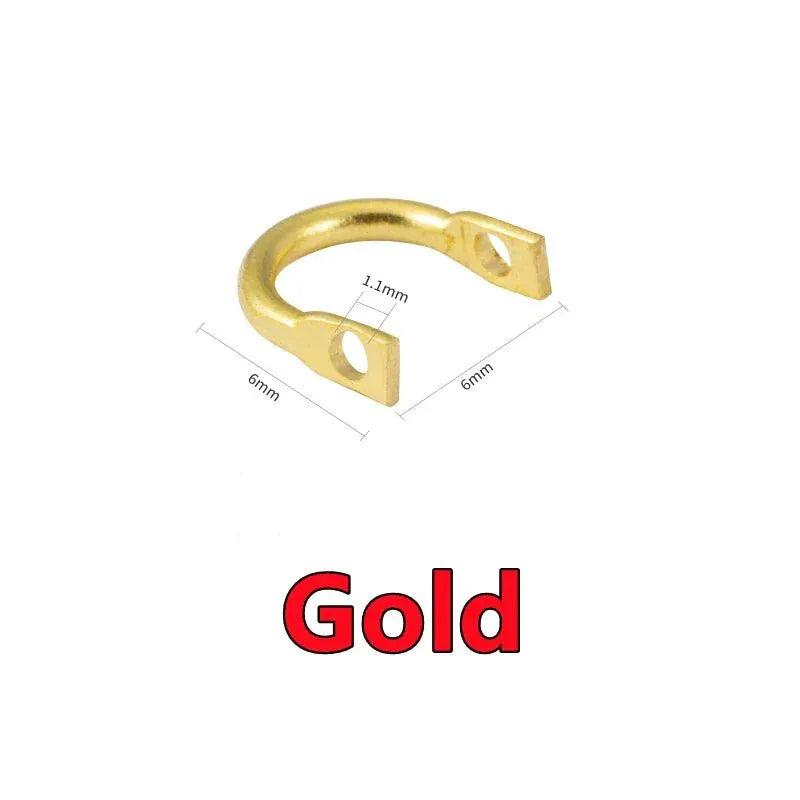Fishing U-Ring 6*6mm Silver Gold Rotating Piece Accessory - Spinner
