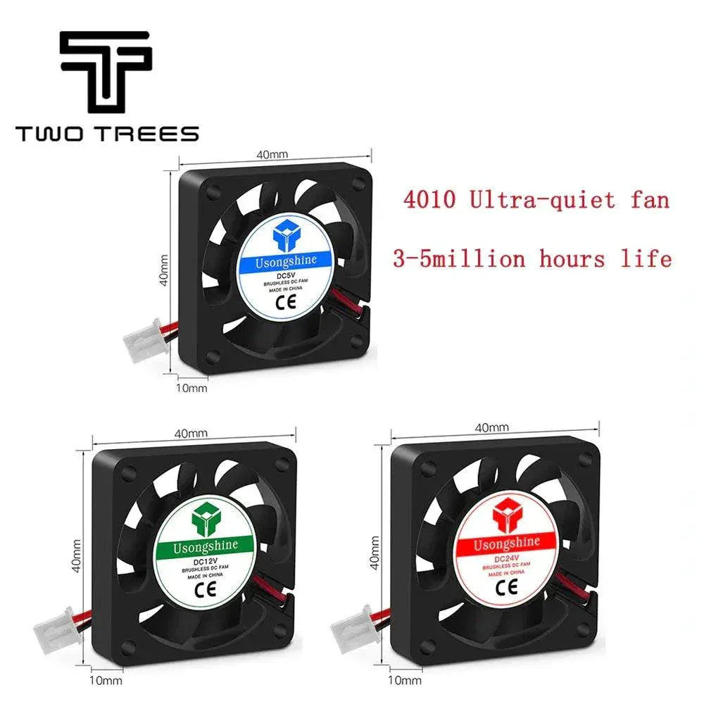 Compact 3D printer cooling fan with efficient airflow and low-noise motor for improved print quality