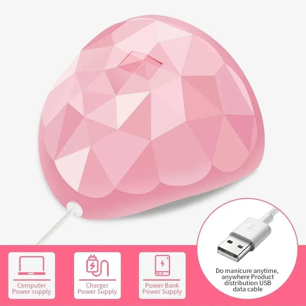 54W USB UV LED nail gel lamp curing gel polish quickly and efficiently with automatic sensor and compact design