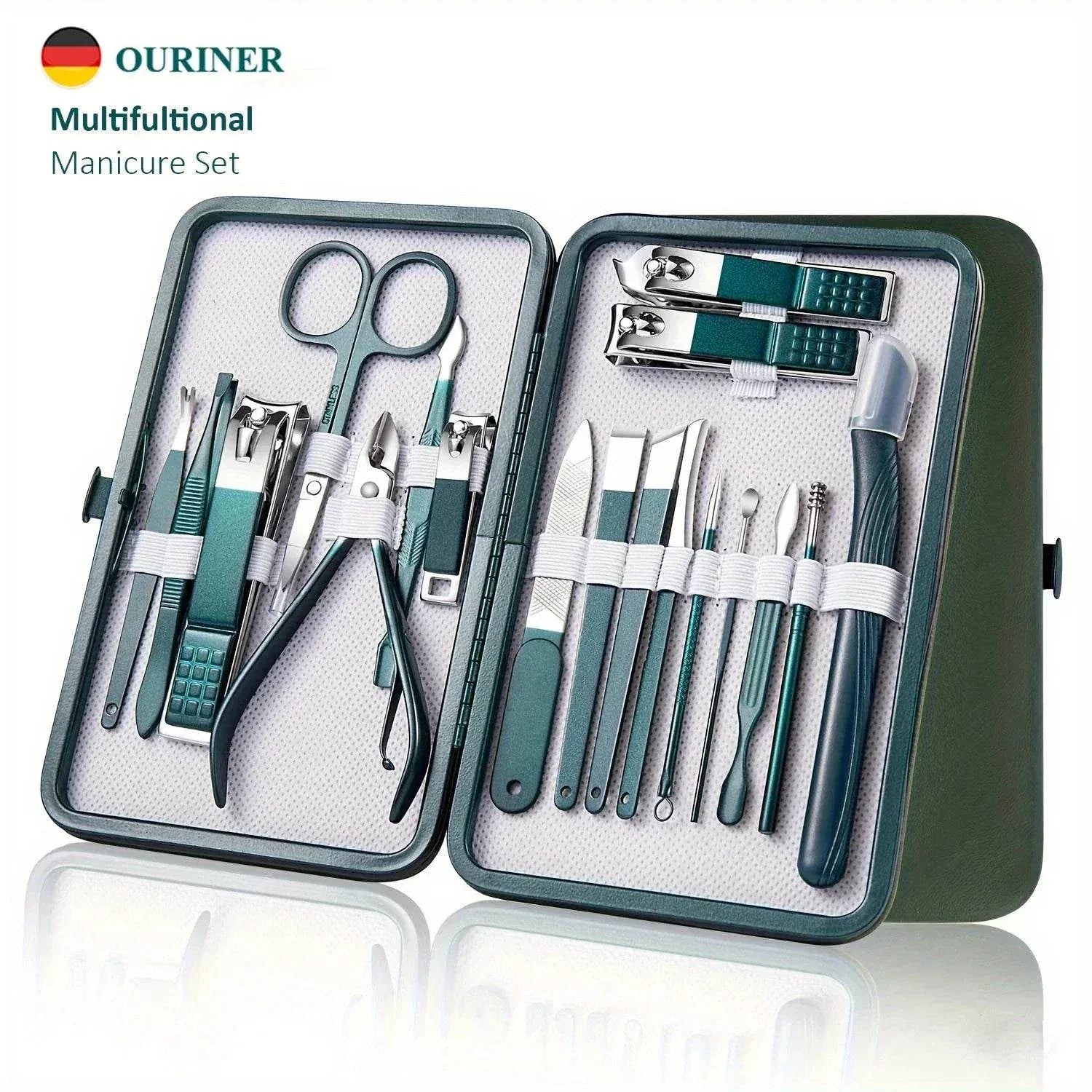 Professional Nail Care Kit - Manicure & Pedicure Set with Travel Case