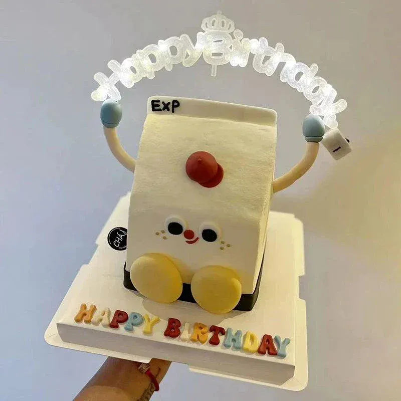 LED Cake Topper- Happy Birthday Cake Light & Wedding Night Light Decor