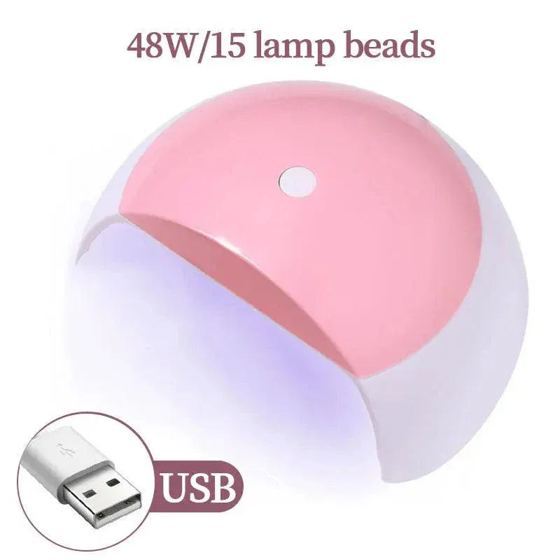 54W USB UV LED nail gel lamp curing gel polish with automatic sensor and compact design