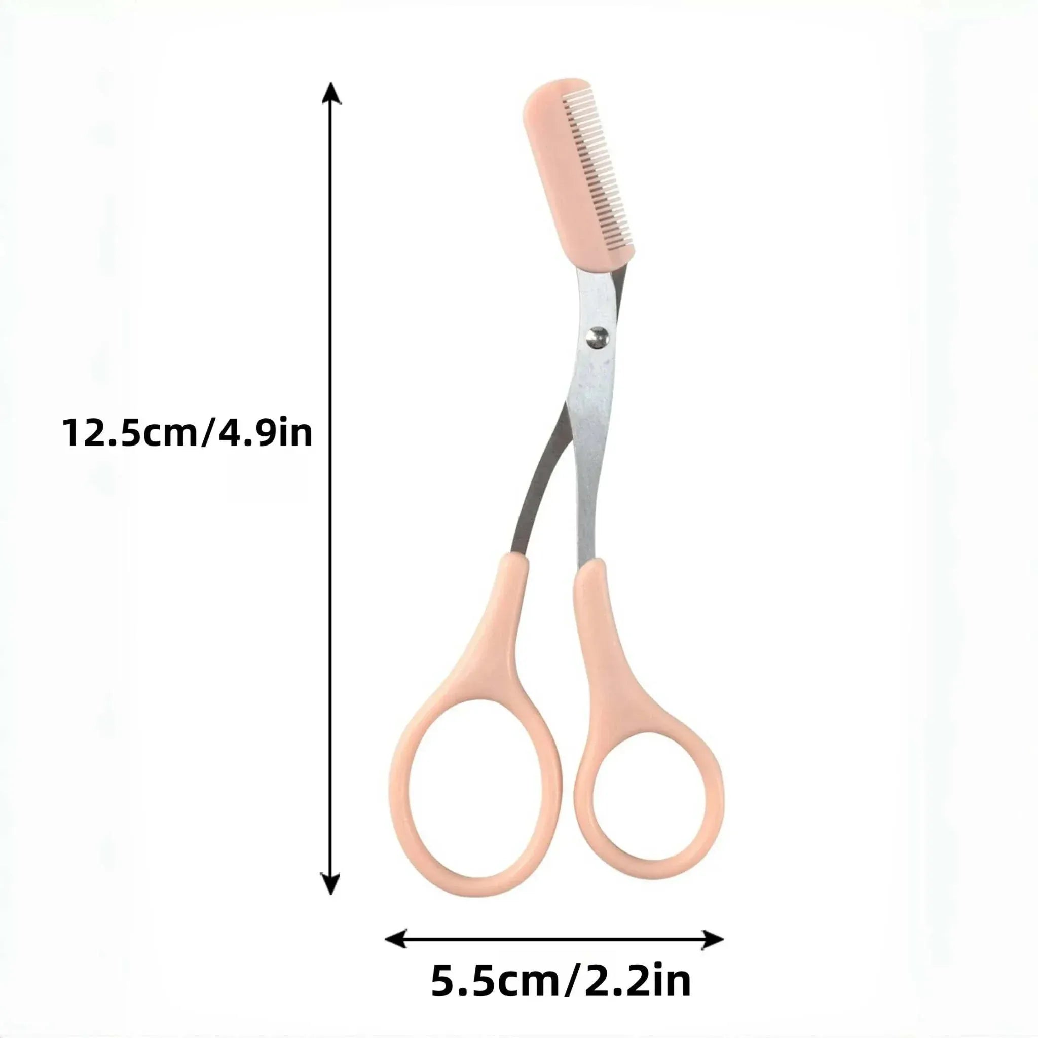 Stainless steel eyebrow razor and trimmer for safe and precise grooming