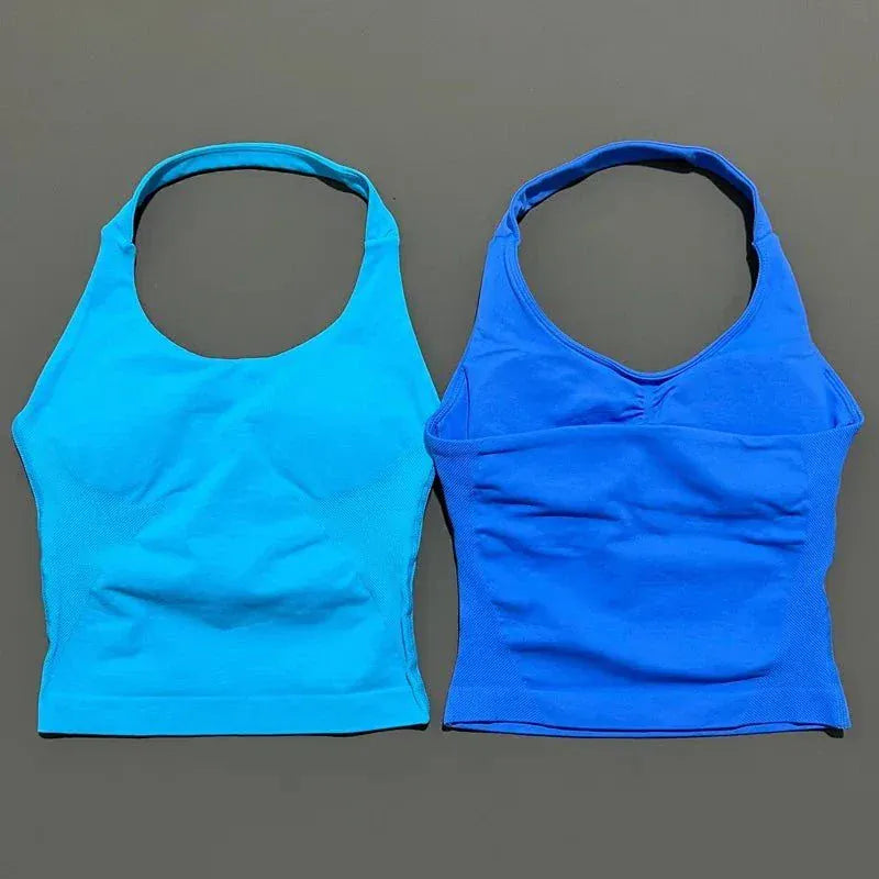 Women sports yoga vest high elastic seamless quick-dry workout tank top