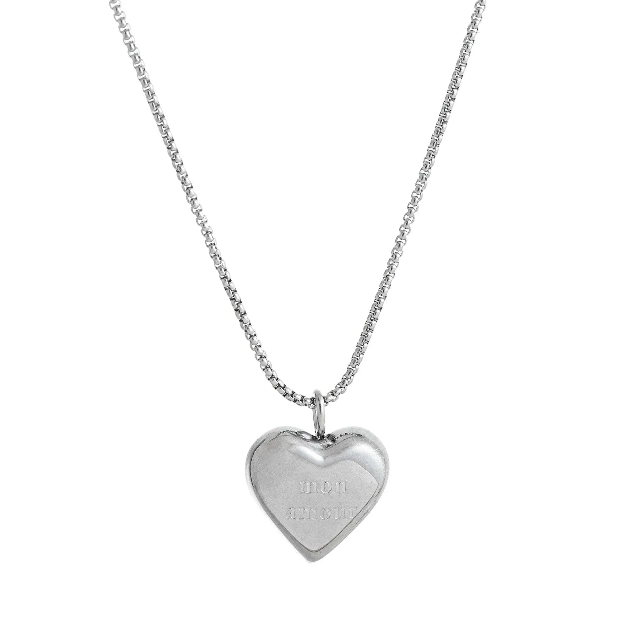 Double-sided love necklace pendant for women with elegant design and romantic symbolism