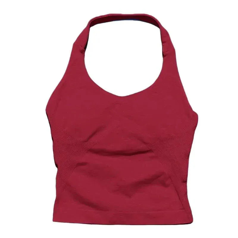 Women sports yoga vest running gym top high elastic seamless workout bra