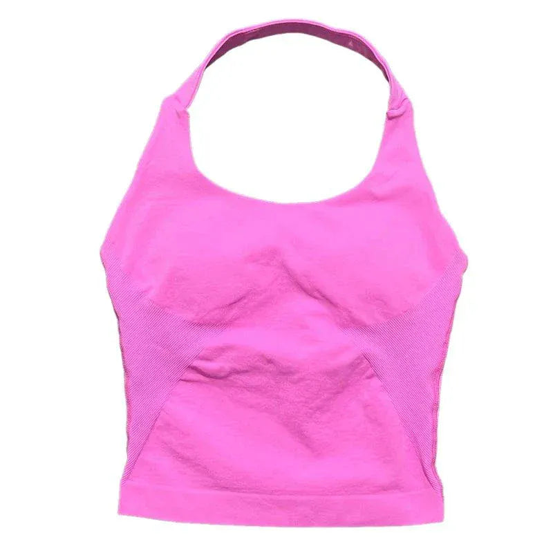 Women sports yoga vest running gym top high elastic seamless workout tank top