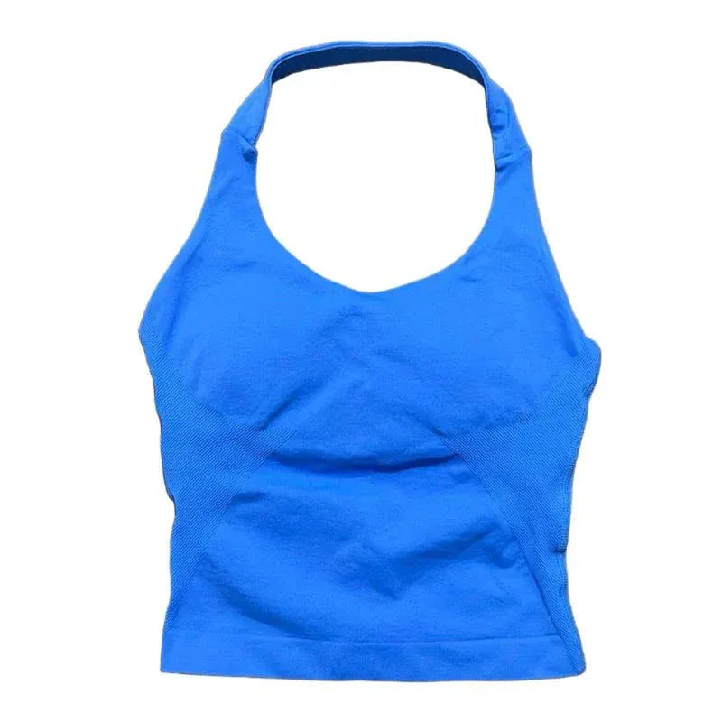Women sports yoga vest high elastic seamless fitness workout tank top