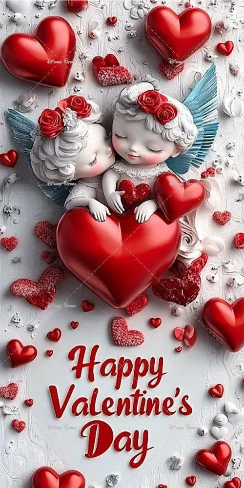 Valentine Day Door Cover with red roses and love-themed design