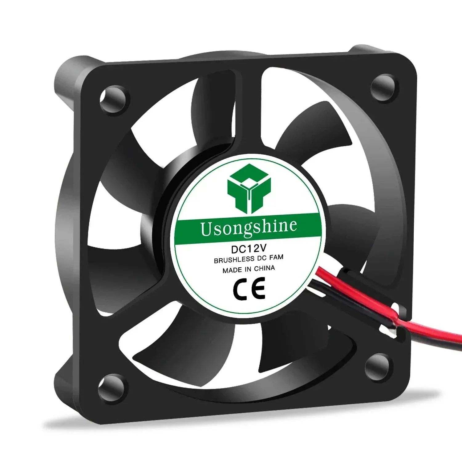 Compact black 3D printer cooling fan with durable motor and optimized airflow design