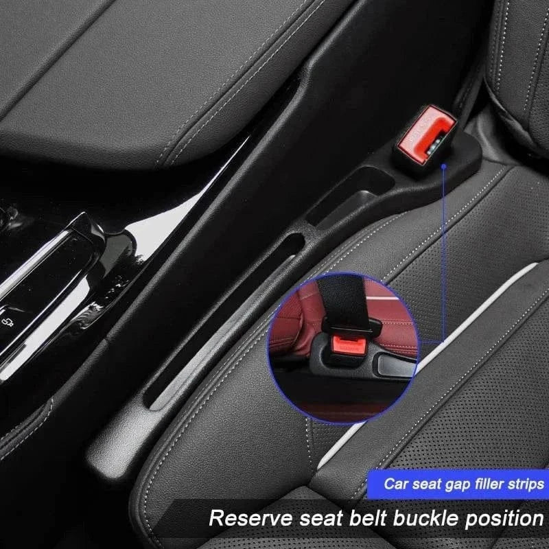 2Pcs Car Seat Gap Filler side seam plug strips for leak-proof car interior storage and phone holder