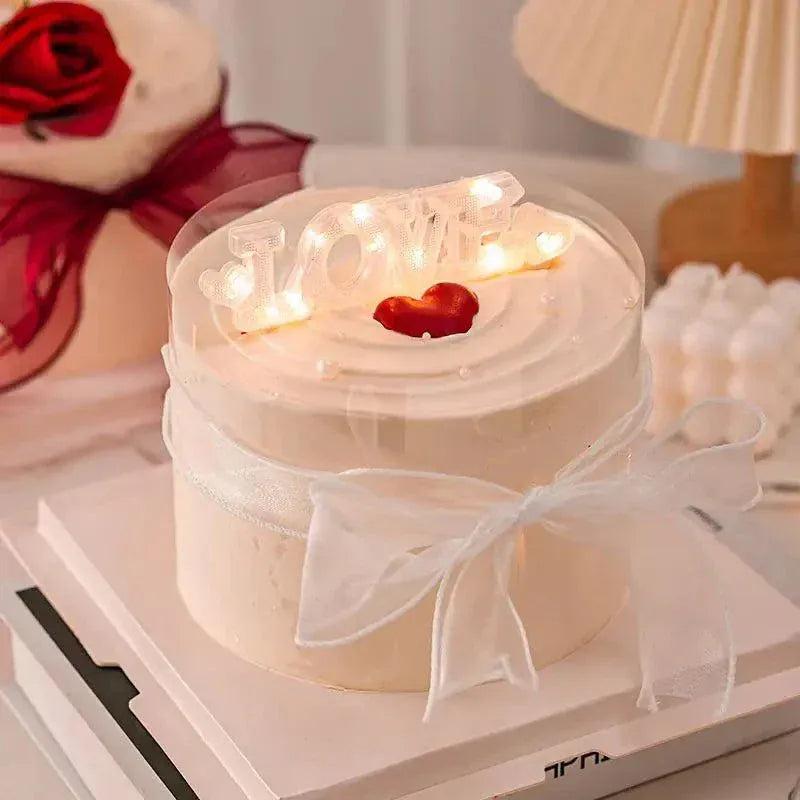 LED Cake Topper- Happy Birthday Cake Light & Wedding Night Light Decor