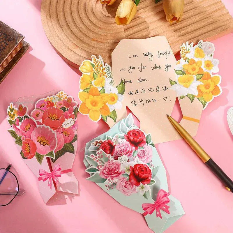 Creative Carnation Thanks Flowers elegant floral greeting card for gratitude and appreciation