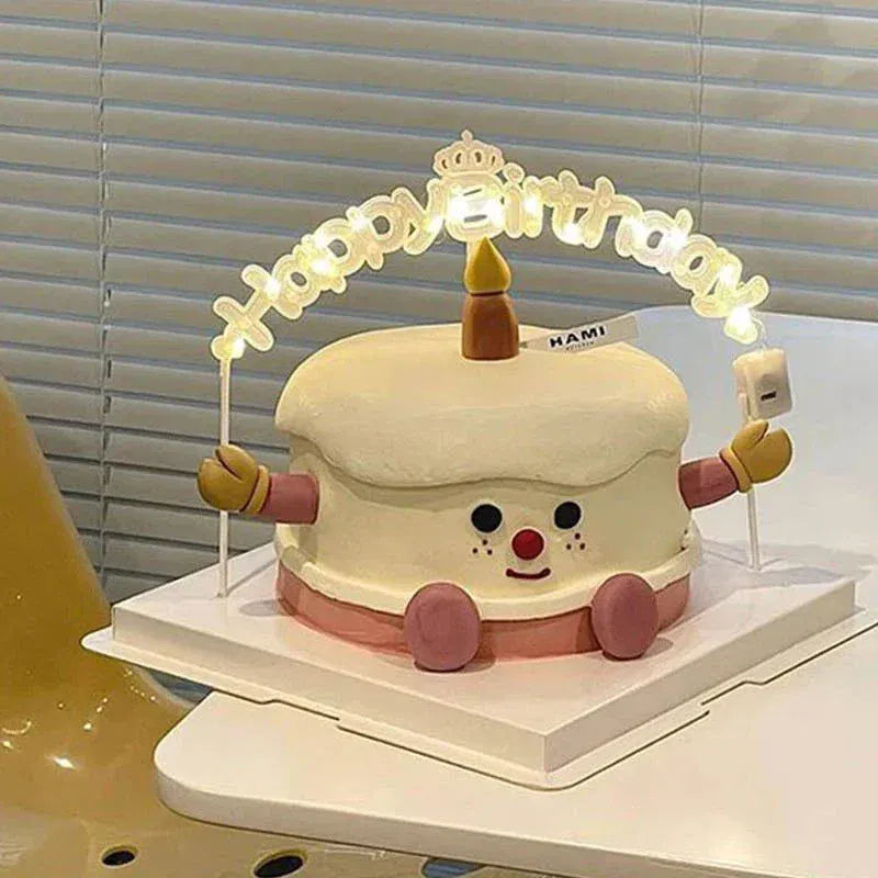 LED Cake Topper- Happy Birthday Cake Light & Wedding Night Light Decor