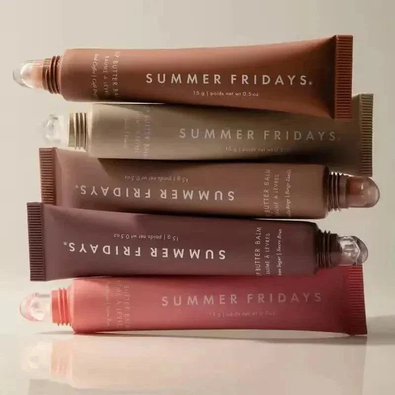 Hydrating Vanilla Summer Fridays Lip Balm Gloss with glossy, moisturizing finish and nourishing oils