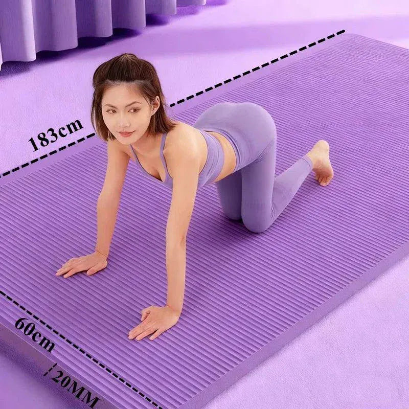 183x60cm NBR yoga mat thick 20mm non-slip durable moisture-proof exercise gym mat