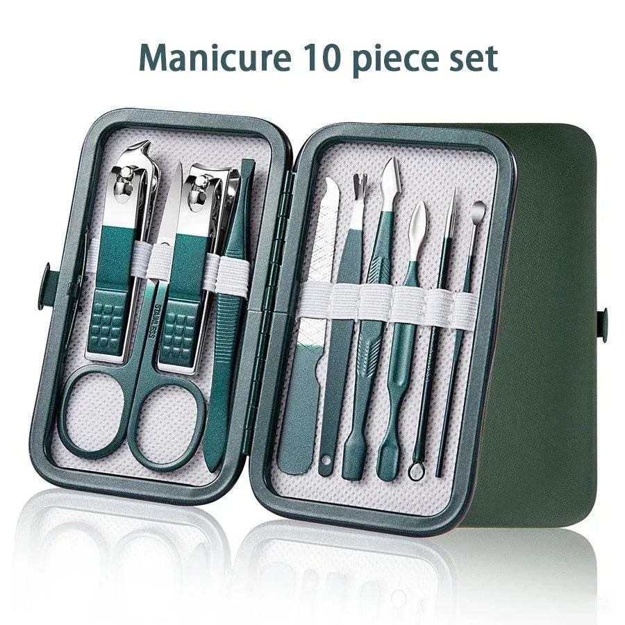 Professional Nail Care Kit - Manicure & Pedicure Set with Travel Case