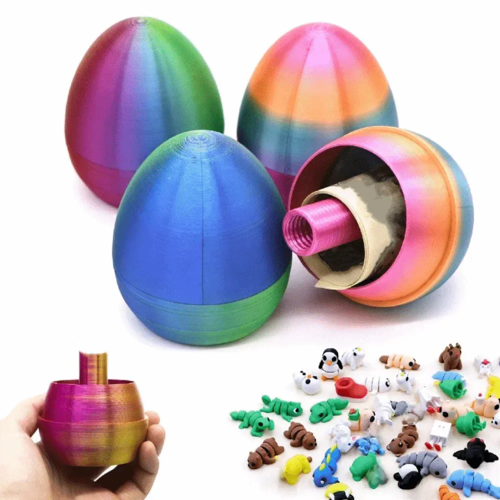 Annoying 3D Printed Easter Egg- Funny Plastic Interactive Egg Ornament