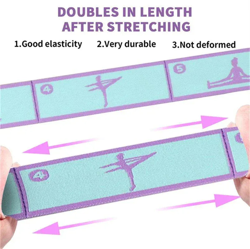 Elastic Yoga Resistance Band for stretching, strength training, and Pilates workouts