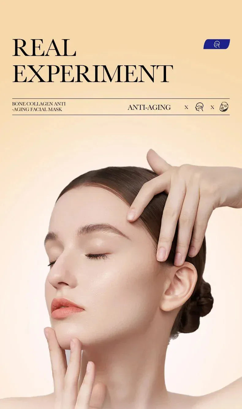 10-piece anti-wrinkle collagen face mask set for deep hydration and skin revitalization